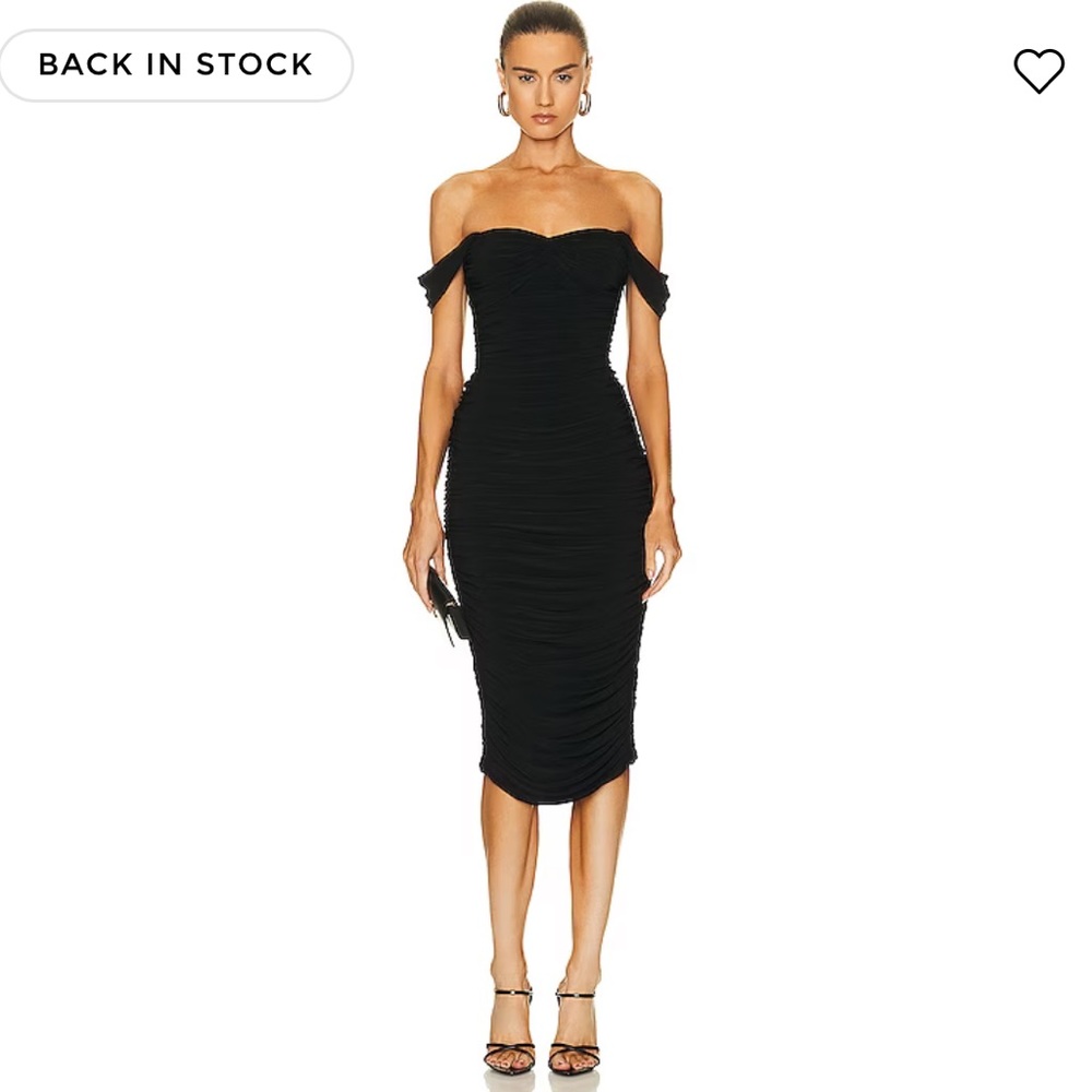 NORMA KAMALI 
Walter Midi Dress with Winglet Sleeves